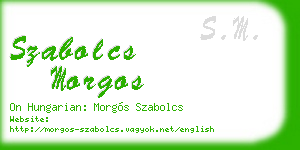 szabolcs morgos business card